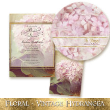Floral - Vintage Hydrangea Pink