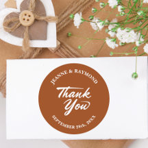 Elegant Wedding Thank You Stickers
