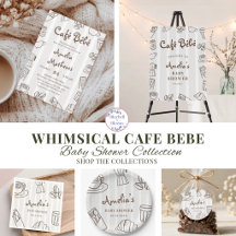 Whimsical Cafe Bebe Baby Shower Collection