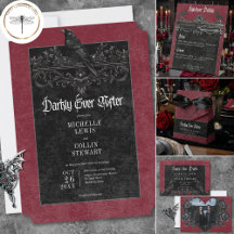 Gothic Black Raven Wine Darkly Ever After Wedding