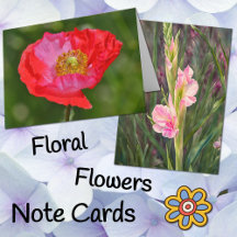 Floral Flowers Note Cards