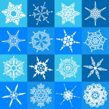 Bluish Snowflakes Pattern