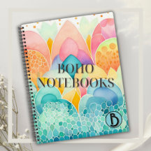 Boho Themed Pastel Customised Notebooks