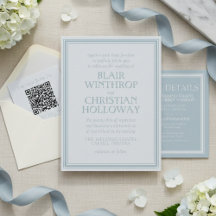 Elegant Coastal Blue Modern Wedding Collection