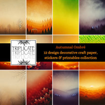 Autumnal Ombre Scrapbook & Paper Craft Supplies