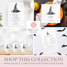 Cute Halloween Baby Shower Witch's Hat Simple