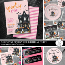 Spooky One Pink Halloween 1st Birthday Party