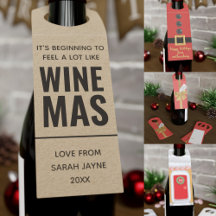 Christmas Holiday Bottle Tags