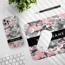 Pink and Gray Camouflage Black Collection
