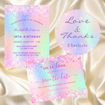 Holographic birthday collection girl