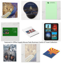 Office Supply Mouse Pads Business Cards of Travel