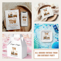 All Aboard Vintage Train 2nd Birthday Collection