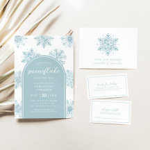 Our Little Snowflake Blue Baby Shower