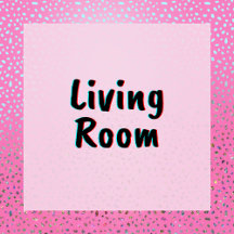 Glitter Pink Cheetah Print - Living Room
