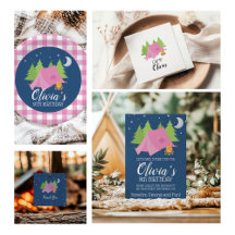 Glamping/ Camping Pink Birthday