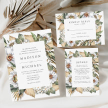 Boho White Floral & Greenery