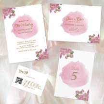 Wedding modern and chic floral dusty pink