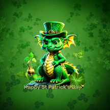 Cute St. Patrick’s Day dragon