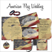 Military Destressed American Flag Wedding 