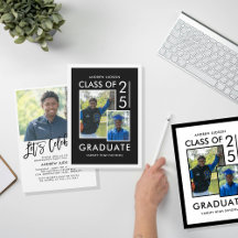 Modern Black & White Class Of Graduation Suite