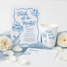 Fresh Off The Market Bridal Shower Invitation Set