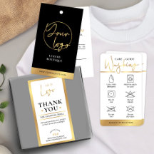 Black White Gold Boutique Stationery & Packaging