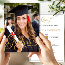 Elegant Photo Script College Graduation 