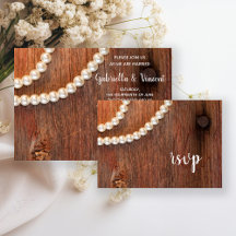 Rustic Pearls and Barn Wood Wedding Stationery