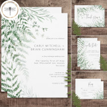Elegant Delicate Greenery Ferns Wedding