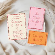Minimalist Handwritten Colorful Wedding Suite