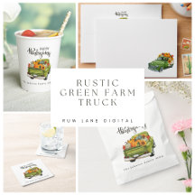 Rustic Green Farm Truck