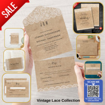 Rustic Vintage Look Lace Wedding Collection