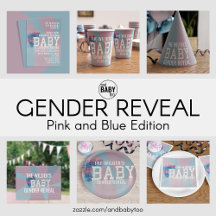 Pink and Blue Balloon Baby Gender Reveal Party