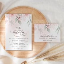 Blush Pink Flowers Birthday Collection