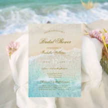 Elegant Tropical Coastal Bridal Shower