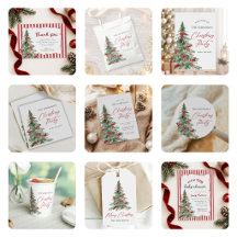 Red Coquette Christmas Tree Party