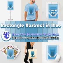 Rectangle Abstract in Blue 