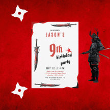 Red Sword Ninja Birthday Party Suite