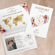 Wedding Passport Floral