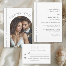 Simple Classic Elegant Monogram Wedding