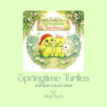 🐢🌸 Springtime Turtles – Digital Sticker Collecti