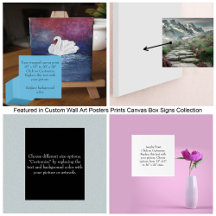 Custom Wall Art Posters Wrapped Canvases Box Signs