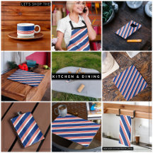 Diagonal Blue and Red Uniform Stripes