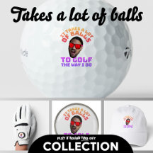 P.A.R.F.O. Face Photo Golf Dad It Takes Balls Set