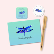 Watercolor Blue Dragonfly Nature-Inspired Gifts
