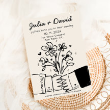 Hand Drawn Floral Wedding 