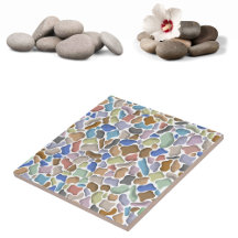 Hand drawn stones ceramic tiles