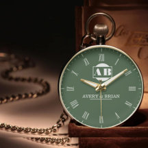 Timeless Minimalist Monogram Couple’s Names Watch 