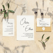 Modern Minimalist Black and White Wedding