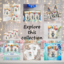 Cute mouse with colorful balloons